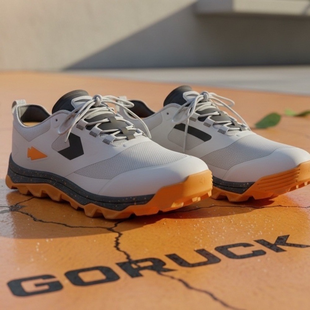NWOT GORUCK Mackall Training Shoes Mens 9.5 W 11.5 Grey Orange Rucking Sneakers